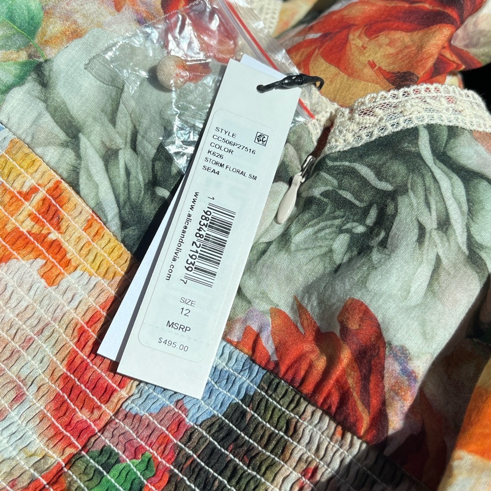 NWT alice + olivia dress in Storm Floral - Picture 7 of 9